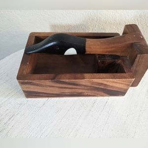 Nutcracker Vintage Goose Head Wooden Rustic Box Nut Cracker